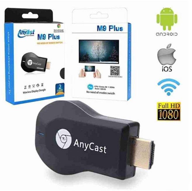 AnyCast MX18 Plus 無線電視棒，支援 Android iOS MAC Windows，Full HD 1080p, M9 Plus, 1個, M9 Plus