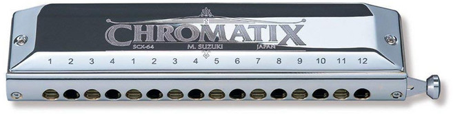SUZUKI 스즈키 크로매틱 하모니카 스탠다드 모델 SCX-64, 1개, 단일 옵션