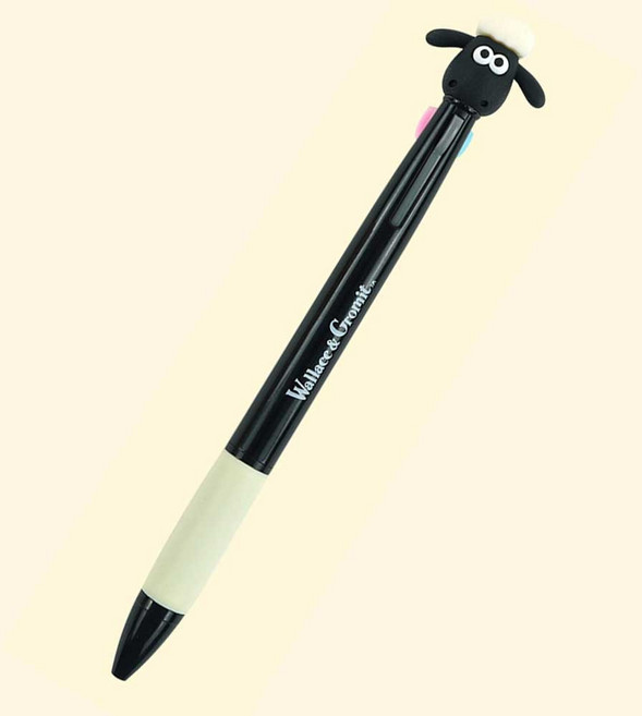 월레스와그로밋 3색 볼펜 피규어 숀 1개, 혼합