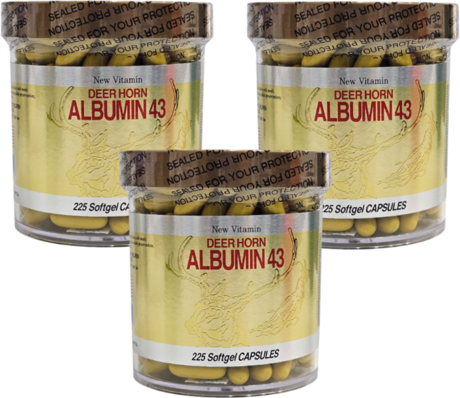 뉴비타민 알부민 녹용 로얄젤리 225캡슐, 3개, 225정