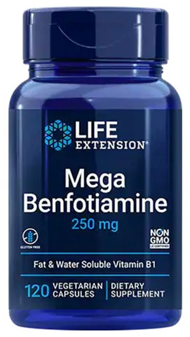 Life Extension Mega Benfotiamine 라이프 익스텐션 메가 벤포티아민 비타민B1 250mg 120베지캡슐, 120정, 1개 - 쿠팡