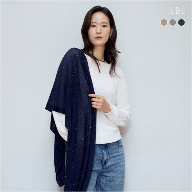 [LBL] (25FW) 멜팅 캐시미어100 시퀸 머플러