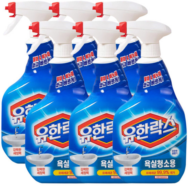 유한락스 욕실청소용, 6개, 785ml