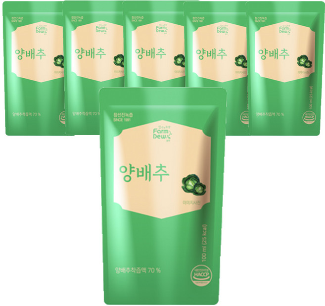 팜듀 건강즙 양배추100m*30팩 과채주스 참선진녹즙 진천지사, 30개, 100ml