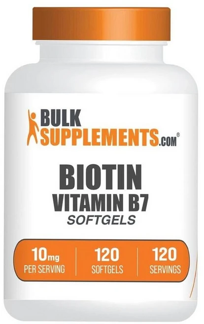 벌크서플먼츠 비오틴 비타민 B7 소프트젤 120정, 1개 - 쿠팡