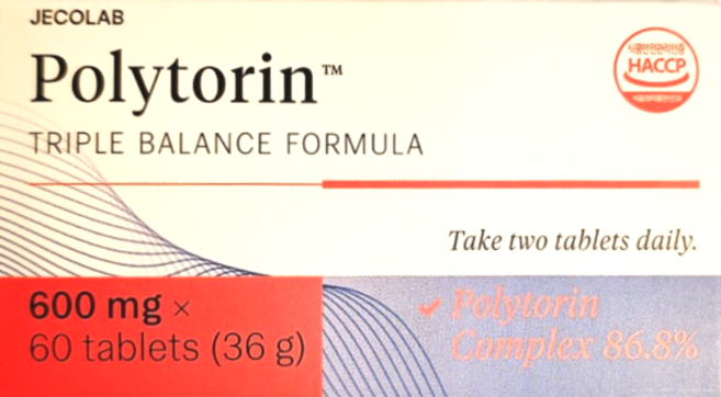[정품] 제코랩 폴리토린 JECOLAB Polytorin 600mg x 60정, 36g, 1개