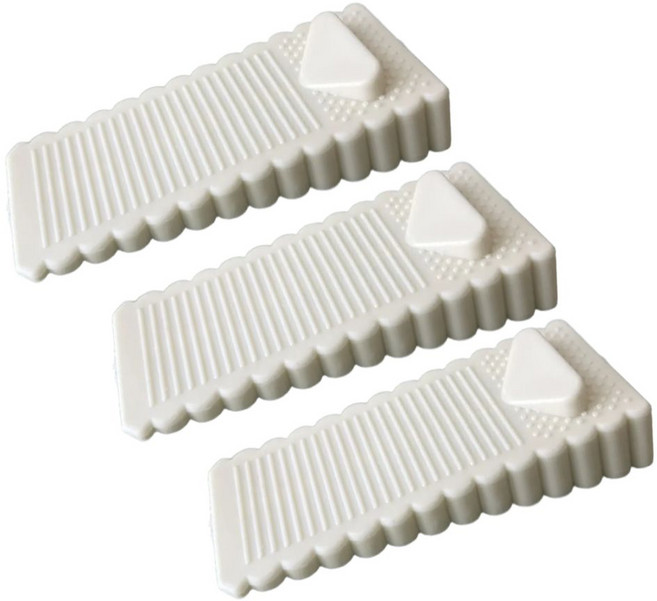 문닫힘 방지 도어 스토퍼 문고정 실리콘 미끄럼방지 방문 현관문 고정, 3개, 베이지