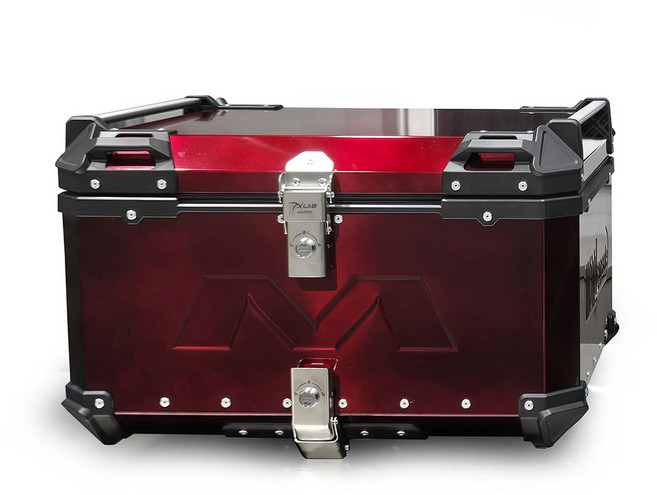 모토캡슐 알루미늄 리어백 85L 미러레드 탑박스