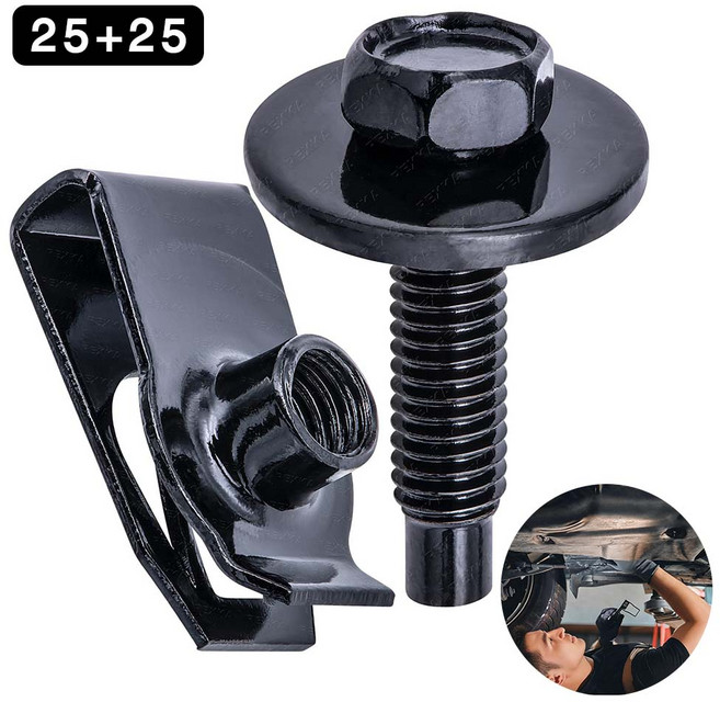 루이 자동차 U형 클립 볼트 세트 스프링 구조 내마모 부식 방지 방청 자동차 수리/튜닝/공구, 1세트