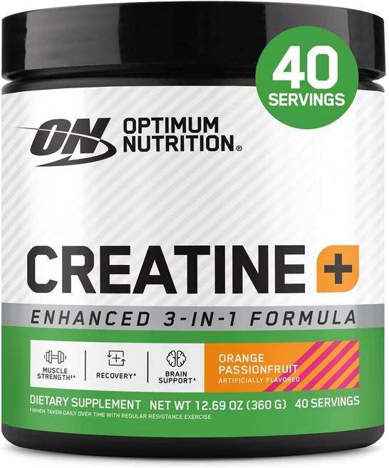 옵티멈뉴트리션 크레아틴 Creatine Monohydrate 오렌지 패션 푸르트 360g, 1개 - 쿠팡