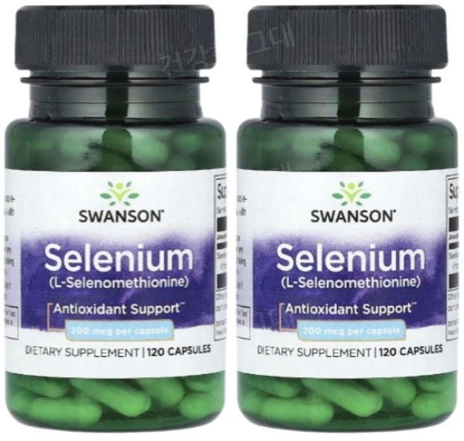 스완슨 셀레니움 셀레늄 200mcg 120캡슐 2개 셀레니엄 Selenium, 120정 - 쿠팡
