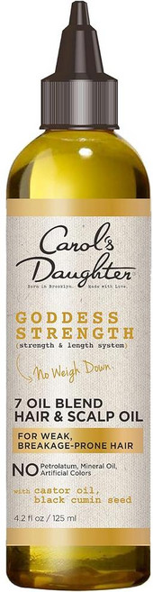 Carol's Daughter 캐롤스 도터 갓니스 스트렝스 7 오일 블렌드 스컬프 앤 헤어 오일 곱슬모용, 2개, 124ml