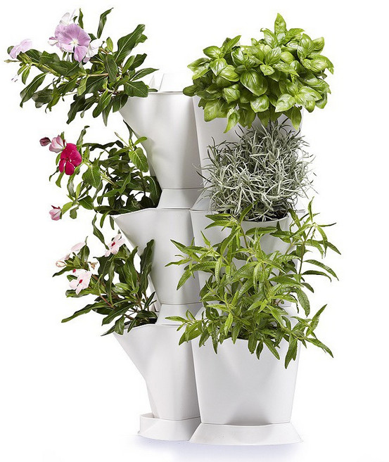 [Gardenfarm] 코너 화분 - 플랜트 월 벽 걸이 적층 수직 조립식 화분, 블랙