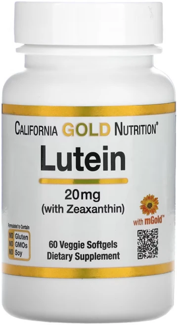 캘리포니아골드 뉴트리션 루테인 제아잔틴 20mg 60정 금잔화 메리골드 매리골드 마리골드, 1개, 기본 - 쿠팡