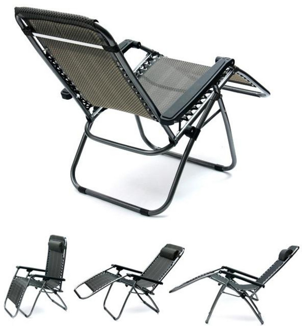 에스앤 허리가 편안한 리클라이너 독서 캠핑 무중력 의자 1인용 체어, 브라운