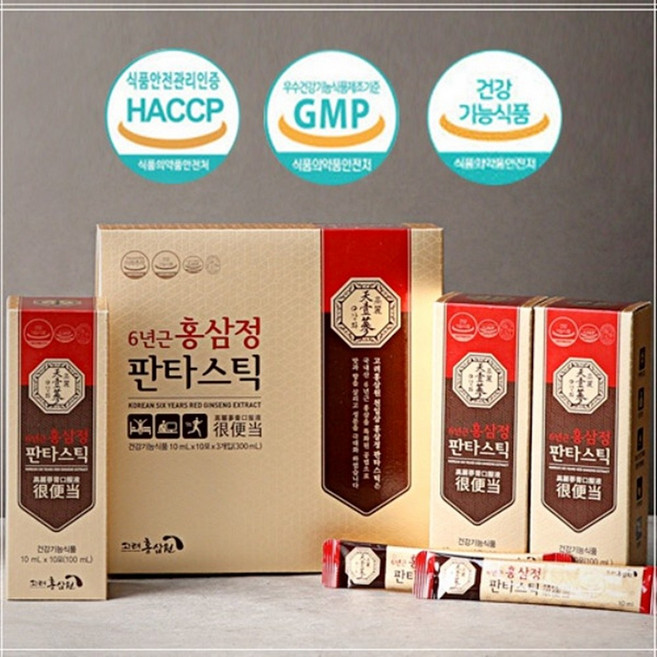 6년근 홍삼정 판타스틱 10ml30포 고함량 고농축 진세노사이드12.2mg 면역력 피로 기억력 항산화 영양제, 1개, 10ml