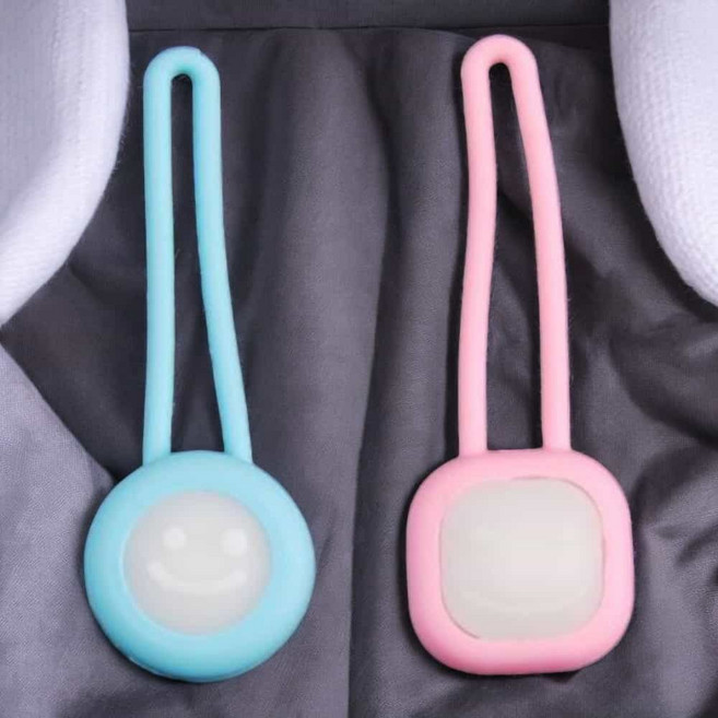 강아지 야간산책 LED 팬던트 펜던트 목걸이, 핑크