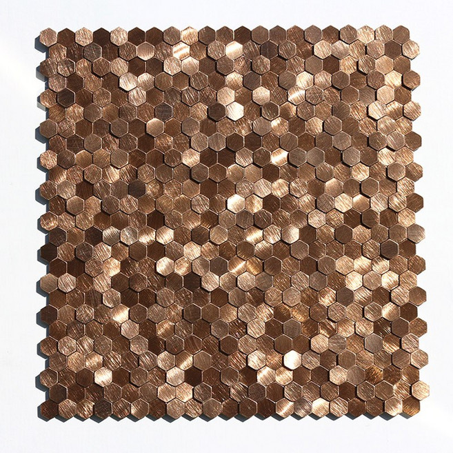 (무료배송) 현대 접착식 메탈타일(10장/1박스) 스텐타일 알루미늄타일 주방데코타일 주방리폼타일 (15시 이전 주문건 당일출고), 10개, 골드타일(HMT99325)