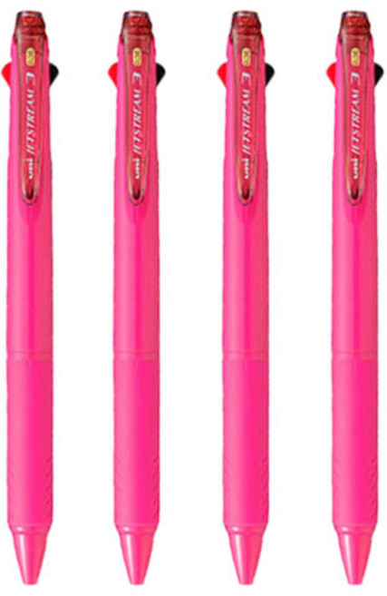 제트스트림 3색 볼펜 0.38mm, RP, 4개