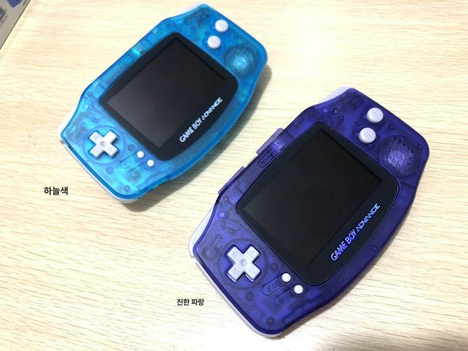 GBA 게임보이어드밴스 백라이트버전 록맨 일본어 버전 패키지, 일본 버전, 패키지 1, IPS씨블루로열블루