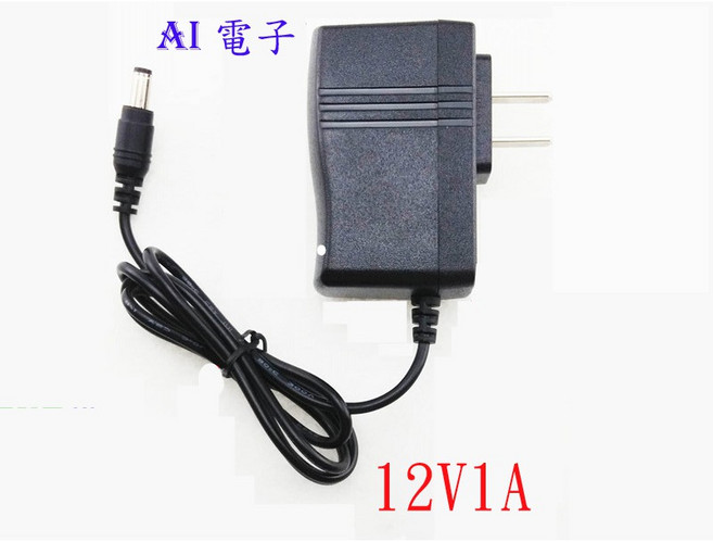 【AI電子】全新12V 1A電源變壓器充電器 適用於多種小型電子產品 穩定供電, 1個