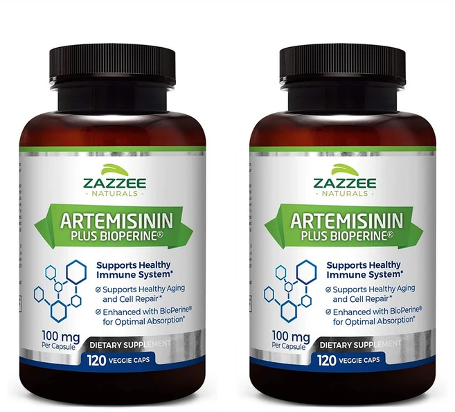 Zazzee 재지 아르테미시닌 Artemisinin 100mg 120베지캡슐 2팩, 2개, 120정 - 쿠팡