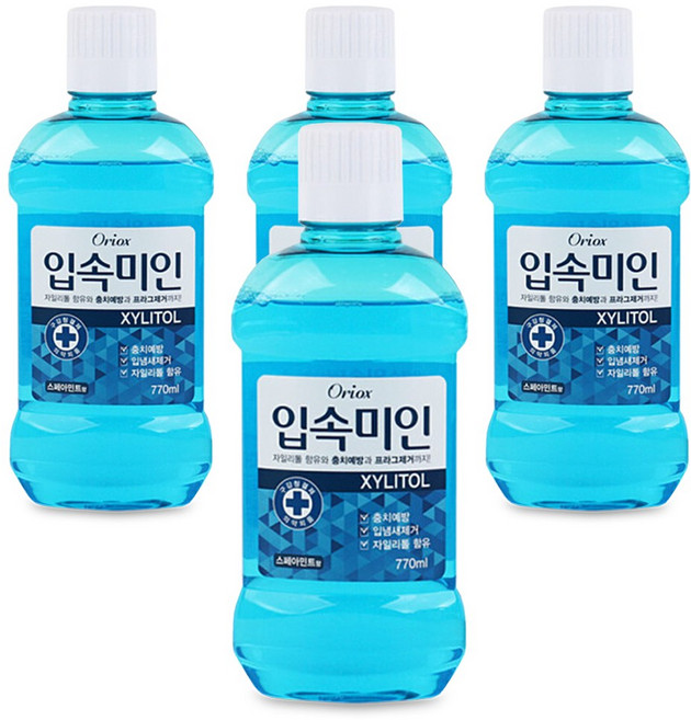 오릭스 입속미인 가글 1박스 (770ml), 4개, 770ml