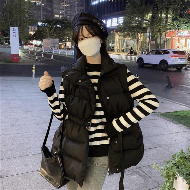 여성용 패션 심플 패딩 베스트 조끼 10호 YD 뉴타임즈 U218J158