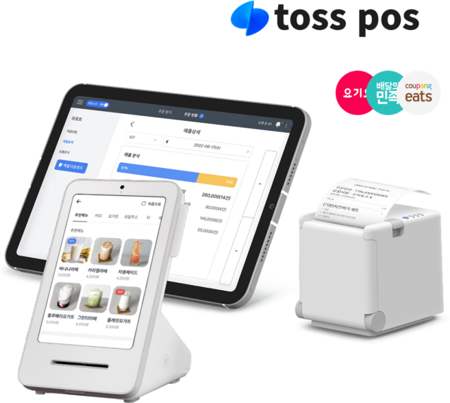 토스프론트2 토스포스 태블릿 포스기 미니 키오스크 토스플레이스 애플페이 와이파이 카드단말기 (사은품)프린터 연결케이블, 1개, (토스지원장비)토스프론트2+CPP3100(무선)_프린터