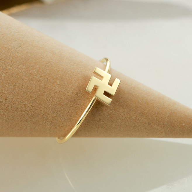 14K 비쥬팝 심플 만자 반지 49329