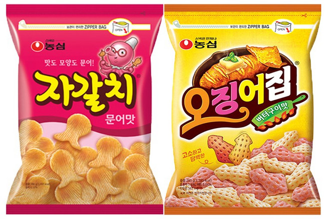 농심 대용량 지퍼백 2봉(빅오징어집1+빅자갈치1) 무배, 1세트, 260g