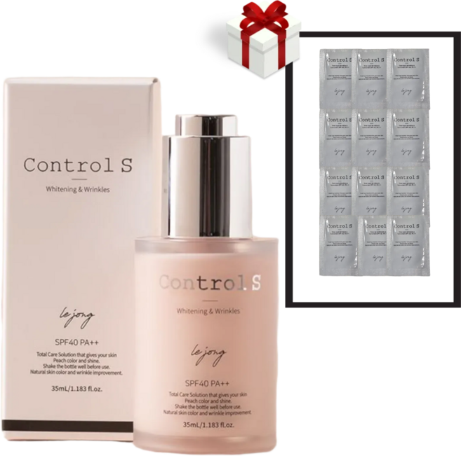 르종 컨트롤S 촉촉한 광채 톤업크림 35ml 피부과색조+톤업샘플12매, 1개, 복숭아빛