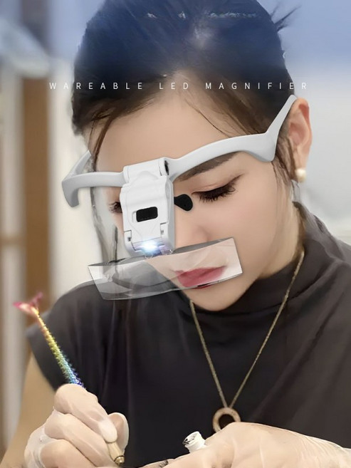 속눈썹 연장 돋보기 확대경 조명 내장 반영구 확대경, 1개