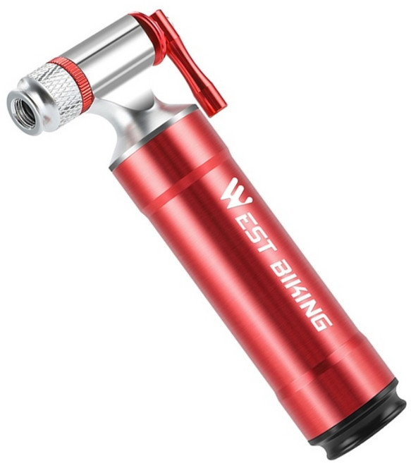 시그니처베이지 CO2 인젝터 자전거 휴대용 펌프 YPZ174, 1개, 레드 베이직