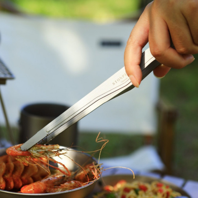 티타늄미니집게 백패킹 젓가락 캠핑 조리 경량 야외, 1개, 상세페이지 참조