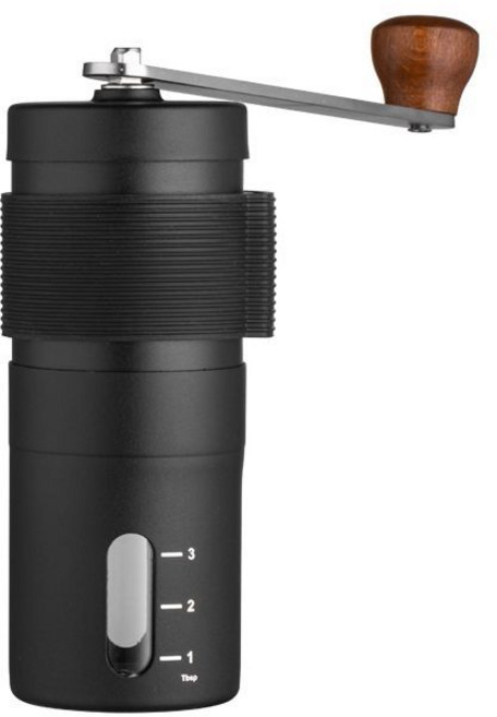 NINELON 手動咖啡研磨機, 1個, 烤漆黑硅膠不銹鋼磨豆機【小號升級款】