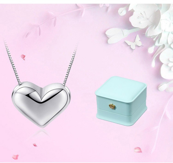 르떼르넬 JSNC009 Silver 미니 하트 여자 실버 목걸이 은목걸이