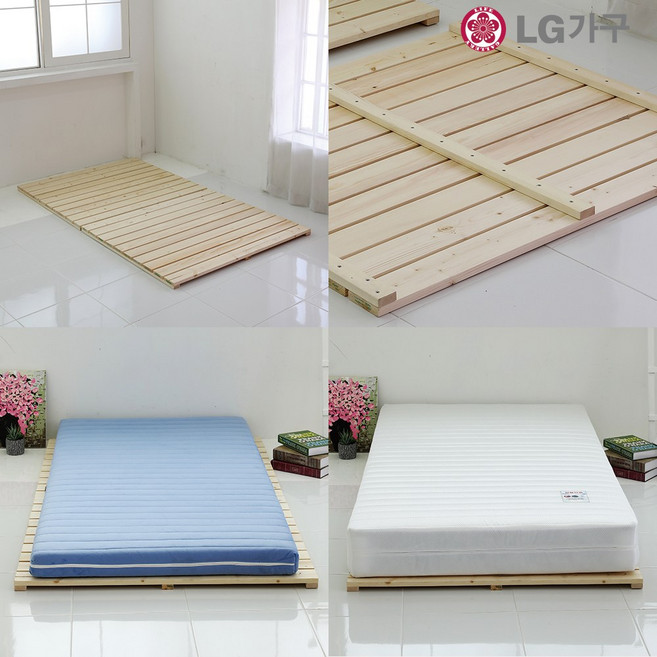 라이프갤러리 슈퍼 싱글 더블 퀸 매트리스 원목깔판 받침대 프레임, 선택02. 슈퍼싱글 원목 받침대