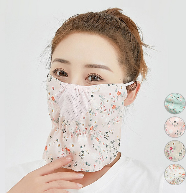 [1+1] 모니즈 숨쉬기 편한 햇빛차단 플라워 마스크 꽃무늬 패턴4종