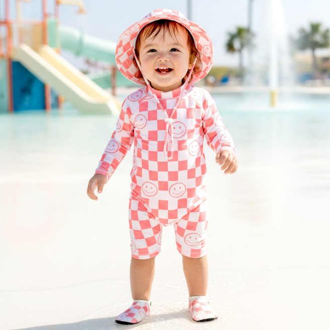 보니따 아기수영복 수트 수영복 썬햇 모자세트