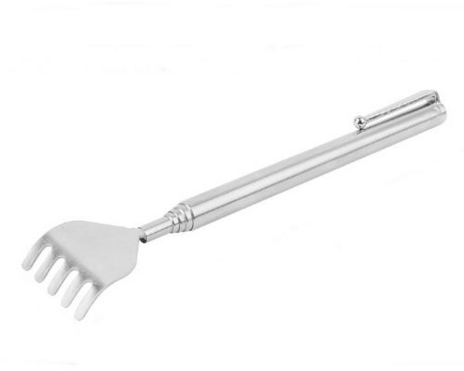 MS4U 스테인레스효자손 가제트효자손, 1개, 실버