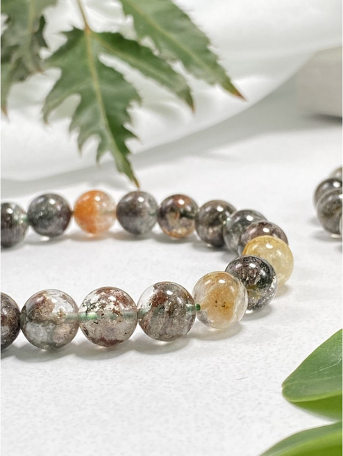 【然杉珠寶】彩幽靈水晶手鍊 綠色水晶手串 (BH102)