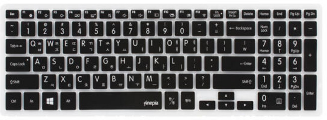 삼성 Odyssey NT800G5M 노트북 문자인쇄키스킨, 블랙, 1개