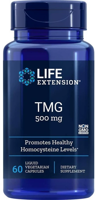 라이프익스텐션 TMG 500mg 리퀴드 베지테리안 캡슐, 1개, 60정 - 쿠팡