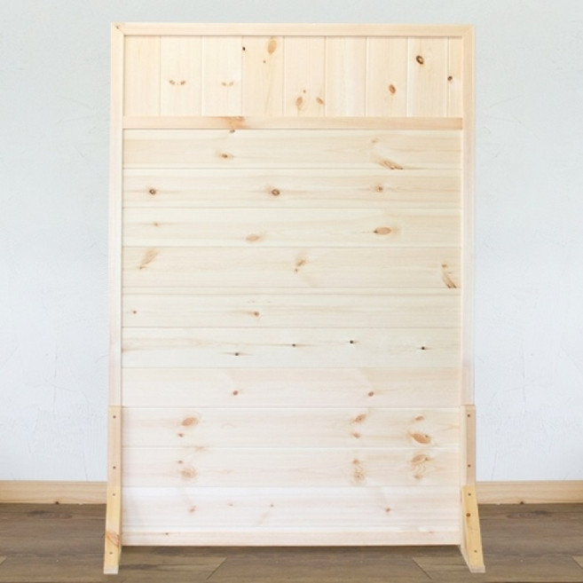 아이베란다 2단 원목파티션 가림막 칸막이 공간분리 이동식 내외부 파티션, 600mm x 900mm, 2.L자 지지대(1세트)