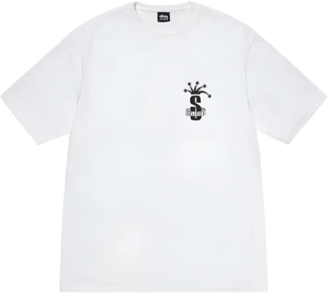 스투시 반팔 크라운 밴드 티셔츠 화이트 [국내매장]