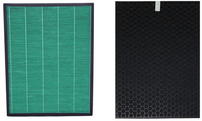 適用Coway 格威 AP-1018F 空氣清淨機替換HEPA/活性碳濾網, 1套, CW-1220B-01