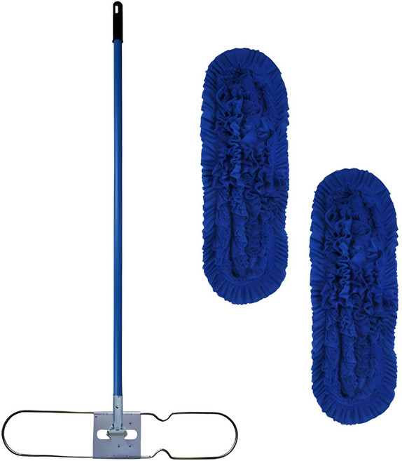 월드크린 극세사 리스킹걸레 60cm 2p + 리스킹 판자루, 1세트, 혼합색상