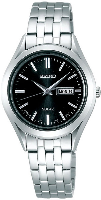 세이코 셀렉션 솔라 사파이어 글래스 페어 여성 메탈 손목시계 STPX031