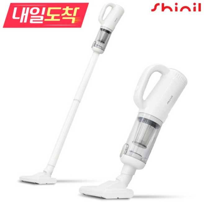 [내일도착] Shinil 무선 진공 청소기 핸디형 2in1 소형 청소기 초경량 SVC-YZ960BW, 없음, 화이트